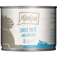 Produktbild von MjAMjAM Katzenfutter Ente und Geflügel mit Möhrchen in Sauce 24x200g