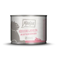 Produktbild von MjAMjAM Katzenfutter Garnelen mit Hühnchen 24x200g