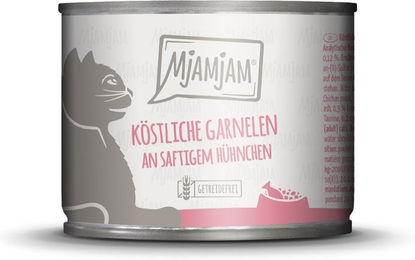 Produktbild von MjAMjAM Katzenfutter Garnelen mit Hühnchen 24x200g - 24 x 200 g