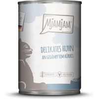 Produktbild von MjAMjAM Katzenfutter Huhn mit gedämpftem Kürbis Stückchen in Sauce getreidefrei und ohne Zucker Adult 6x400g - 6 x 400 g