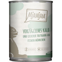 Produktbild von MjAMjAM Katzenfutter Kalb und Truthahn mit Möhrchen in Sauce 6x400g
