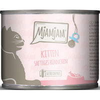 Produktbild von MjAMjAM Katzenfutter Kitten Huhn mit Lachsöl Stückchen in Sauce 6 x 200 g - 6 x 200 g