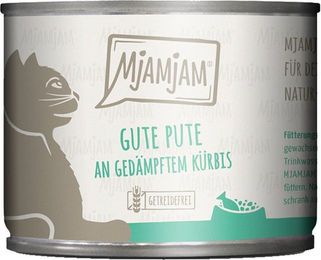 Produktbild von MjAMjAM Katzenfutter Pute an gedämpftem Kürbis 6x200 g
