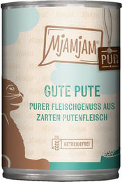 Produktbild von MjAMjAM Katzenfutter Pute mit hohem Fleischanteil 6x400g