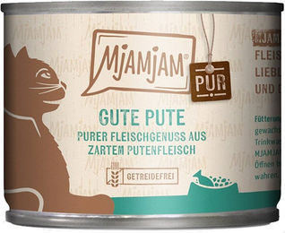 Produktbild von MjAMjAM Katzenfutter Pute Monoprotein 6x200g