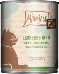 Produktbild von MjAMjAM Katzenfutter Rind Monoprotein getreidefrei und glutenfrei 24 x 800 g - 24 x 800 g