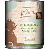 Produktbild von MjAMjAM Katzenfutter Rind Monoprotein getreidefrei und glutenfrei 24 x 800 g - 24 x 800 g