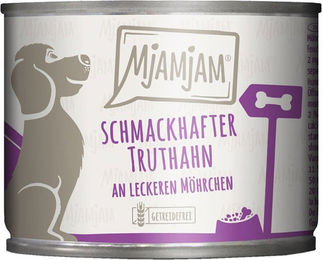 Produktbild von MjAMjAM Katzenfutter Truthahn mit Möhrchen in Sauce 6x200g
