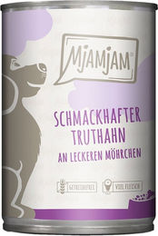 Produktbild von MjAMjAM Katzenfutter Truthahn mit Möhrchen Stückchen in Sauce 6x400g