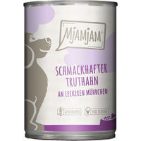 Produktbild von MjAMjAM Katzenfutter Truthahn mit Möhrchen Stückchen in Sauce 6x400g