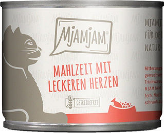 Produktbild von MjAMjAM Katzenmahlzeit mit Herzen für alle Altersstufen 6x200g