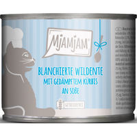 Produktbild von MjAMjAM Katzennahrung Kitten Wildente mit Kürbis in Soße getreidefrei 6 x 185 g - 185 g