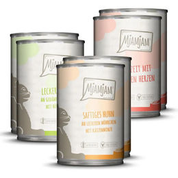 MjAMjAM Katzennassfutter Mixpaket I Huhn Rind Herzen Getreidefrei Adult 6 x 800 g - 6 x 800 g – Bild 1 von 5