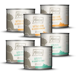 MjAMjAM Katzennassfutter Monopaket I Huhn und Pute Monoprotein Stückchen in Sauce für erwachsene Katzen 6 x 200 g - 6 x 200 g – Bild 1 von 3