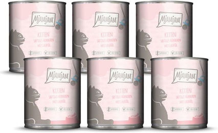 Produktbild von MjAMjAM Kitten Nassfutter Huhn mit Lachsöl getreidefrei 4800g - 6 x 800 g