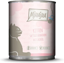 Produktbild von MjAMjAM Kitten Nassfutter Hühnchen mit Lachsöl 6x800g