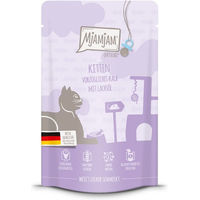 Produktbild von MjAMjAM Kitten Quetschie Kalb mit Lachsöl 48x125g - 48 x 125 g