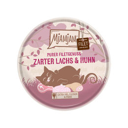 Produktbild von MjAMjAM Leckerli Purer Filetgenuss Lachs und Huhn 16x80g