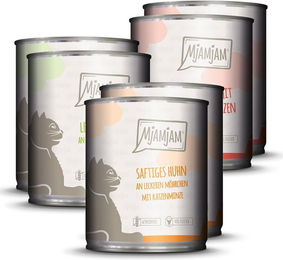 MjAMjAM Mixpaket Hund Huhn Rind Herzen Getreidefrei Sensitive 24x800g – Bild 1 von 2