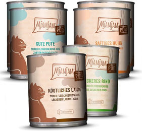 MjAMjAM Mixpaket Purer Fleischgenuss Getreidefrei und Sensitive Hundefutter 24x800g – Bild 1 von 2