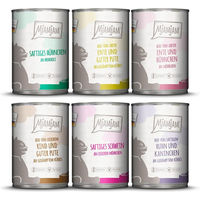 Produktbild von MjAMjAM Mixpaket VII Hundefutter Huhn Ente Pute Rind Schwein Kaninchen getreidefrei und ohne Zucker 6x400g - 6 x 400 g