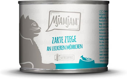 Produktbild von MjAMjAM Monoprotein Nassfutter mit Ziege und Möhrchen 24x200g - 24 x 200 g