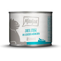 Produktbild von MjAMjAM Monoprotein Nassfutter mit Ziege und Möhrchen 24x200g - 24 x 200 g