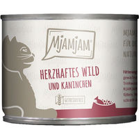 Produktbild von MjAMjAM Nassentrinkfutter Wild und Kaninchen mit Heidelbeeren 24x200g
