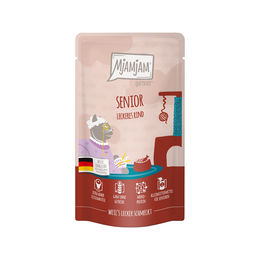 Produktbild von MjAMjAM Nassfutter Creme für Senior Katzen mit Rind 3 x 125 g