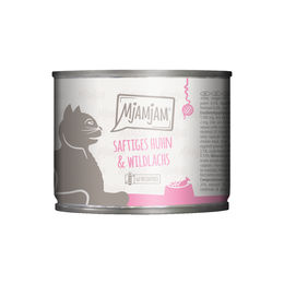 Produktbild von MjAMjAM Nassfutter für erwachsene Katzen Wild und Kaninchen mit hohem Fleischanteil 12 x 200 g
