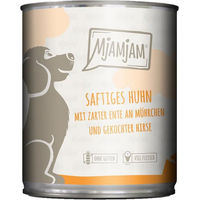 Produktbild von MjAMjAM Nassfutter für Katzen Huhn mit Ente in Sauce mit Möhrchen und Hirse 6x800g