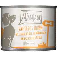 Produktbild von MjAMjAM Nassfutter für Katzen Huhn mit Ente, Möhrchen und Hirse in Sauce 6x200g