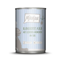 Produktbild von MjAMjAM Nassfutter für Katzen mit blanchiertem Kalb und Möhren 6x 380g