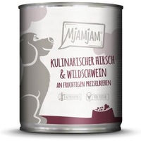Produktbild von MjAMjAM Nassfutter Hund Adult Hirsch und Wildschwein mit Preiselbeeren 6x800 g