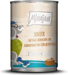 Produktbild von MjAMjAM Nassfutter Hund Senior Hühnchen mit Süßkartoffeln getreidefrei 6 x 400 g - 6 x 400 g