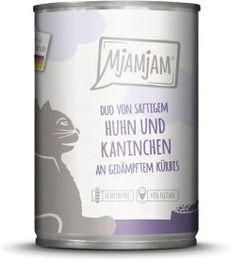 Produktbild von MjAMjAM Nassfutter Katze Adult Duo Huhn und Kaninchen mit hohem Fleischanteil 6x400 g - 6 x 400 g