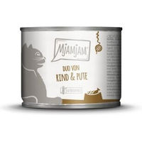 Produktbild von MjAMjAM Nassfutter Katze Adult Duo Rind und Pute 6x200 g