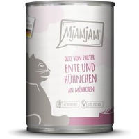Produktbild von MjAMjAM Nassfutter Katze Adult Ente und Huhn mit hohem Fleischanteil 6x400 g - 6 x 400 g