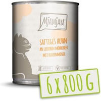 Produktbild von MjAMjAM Nassfutter Katze Adult Huhn an Möhrchen getreidefrei monoprotein 6x800 g - 6 x 800 g