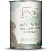 Produktbild von MjAMjAM Nassfutter Katze Adult Kalb und Truthahn getreidefrei monoprotein 6x400 g