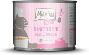 Produktbild von MjAMjAM Nassfutter Katze Adult Pute und Lachs Stückchen in Sauce getreidefrei 6x185 g - 6 x 185 g