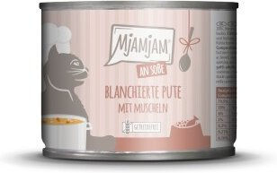 Produktbild von MjAMjAM Nassfutter Katze Adult Pute und Muscheln Stückchen in Sauce Getreidefrei 6x185 g - 6 x 185 g