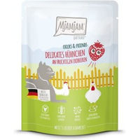 Produktbild von MjAMjAM Nassfutter Katze Adult Quetschie Chicks & Friends Huhn Creme Getreidefrei 6x300 g - 6 x 300 g