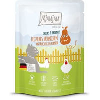 Produktbild von MjAMjAM Nassfutter Katze Adult Quetschie Chicks & Friends Huhn mit Birne Getreidefrei 6x300 g - 6 x 300 g