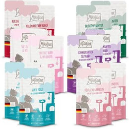 MjAMjAM Nassfutter Katze Adult Quetschie Mixpaket 12x125 g getreidefrei mit hohem Fleischanteil - 12 x 125 g – Bild 1 von 2