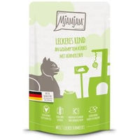 Produktbild von MjAMjAM Nassfutter Katze Adult Quetschie Rind Creme Getreidefrei 12x125 g - 12 x 125 g