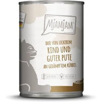 Produktbild von MjAMjAM Nassfutter Katze Adult Rind und Pute mit hohem Fleischanteil 6x400 g - 6 x 400 g