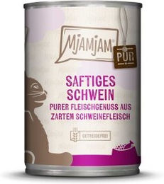 Produktbild von MjAMjAM Nassfutter Katze Adult Schwein Getreidefrei Monoprotein 6x400 g - 6 x 400 g