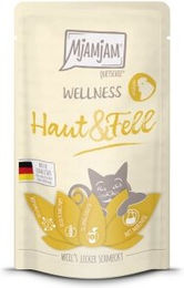 Produktbild von MjAMjAM Nassfutter Katze Adult Wellness Haut & Fell Huhn & Rind 12x125 g