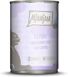 Produktbild von MjAMjAM Nassfutter Katze Kitten Kalb mit Huhn und Lachsöl getreidefrei 6x400 g